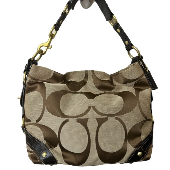 Vintage Coach Brown Shoulder Bag with Signature Monogram # 10619 - Picture 2 of 7